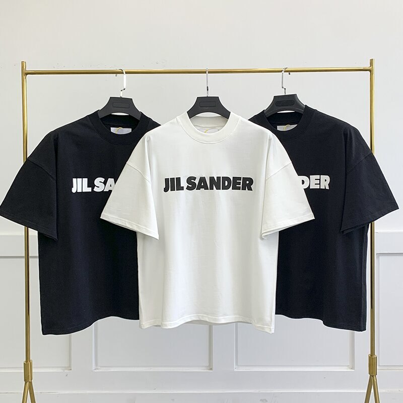 High quality cotton Jil Sander T-shirt, men's and women's fashion large T-shirt, new