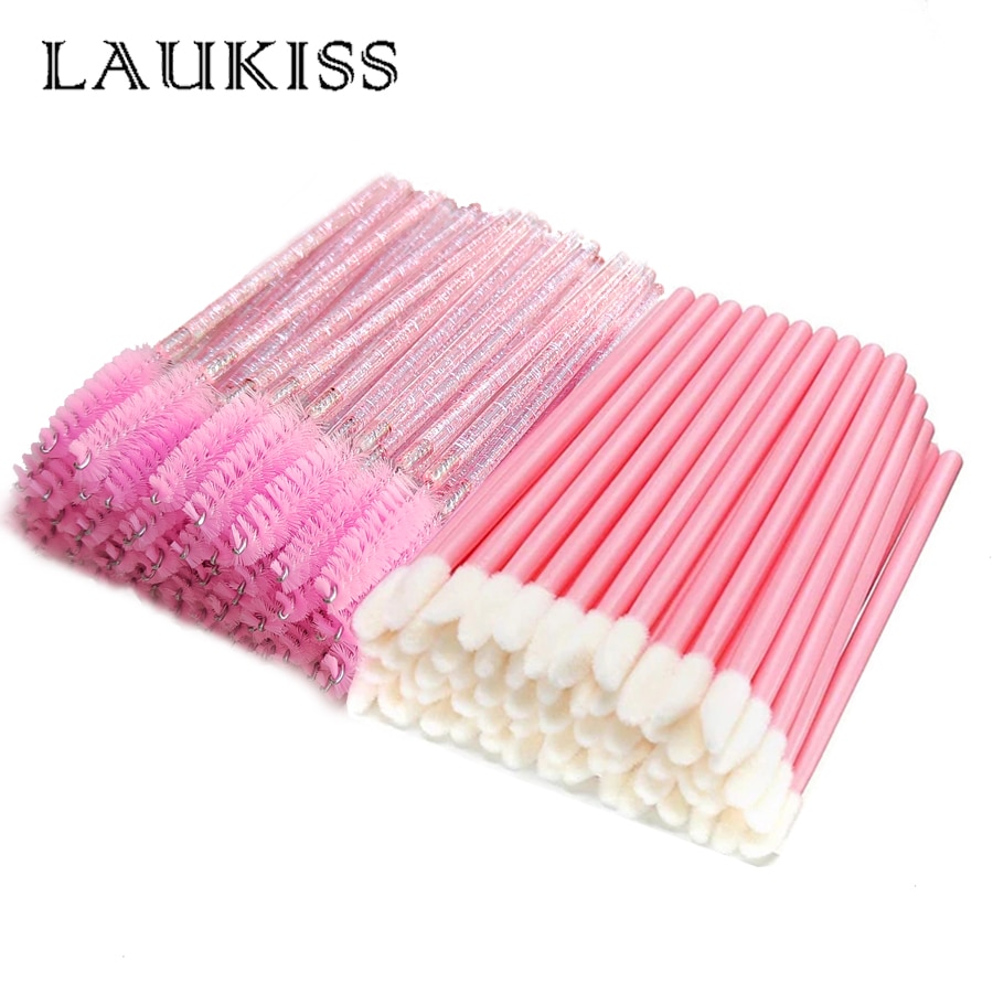 50/100/500pcs Eyebrow Eyelash Brushes Eyelash Spoolies Mascara Wands Disposable Applicator for Eyelash Extension Makeup Tool
