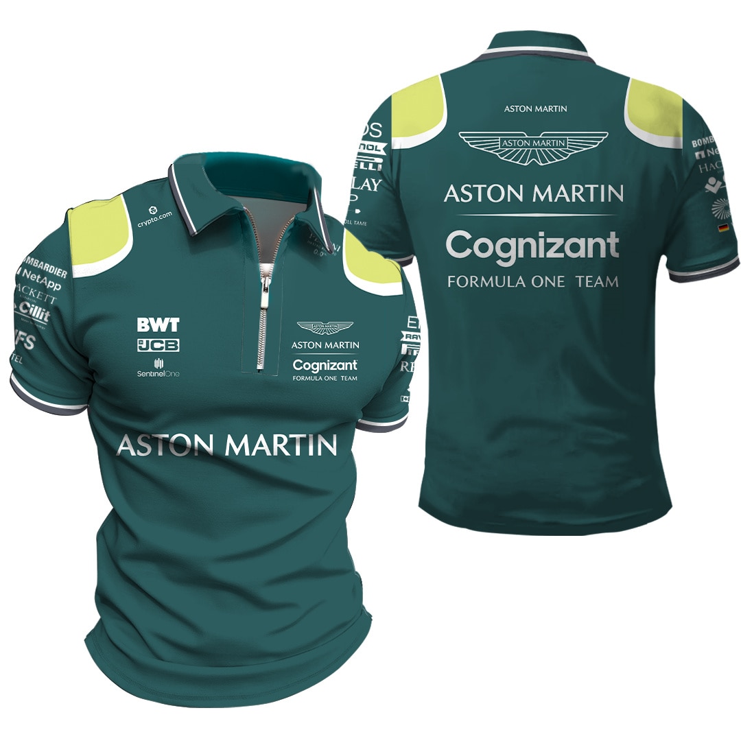 Aston Martin F1 2023 Mens Team Polo Shirt Aston Martin POLO Formula One Shirt Racing Shirt Fan Top MOTO Motorcycle Clothing