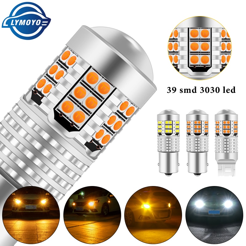 1PCS 1156 BA15S P21W BAU15S PY21W 7440 W21W P21/5W LED Bulbs 3030 39SMD CanBus Car Tail Brake Reverse Lamp For Turn Signal Light