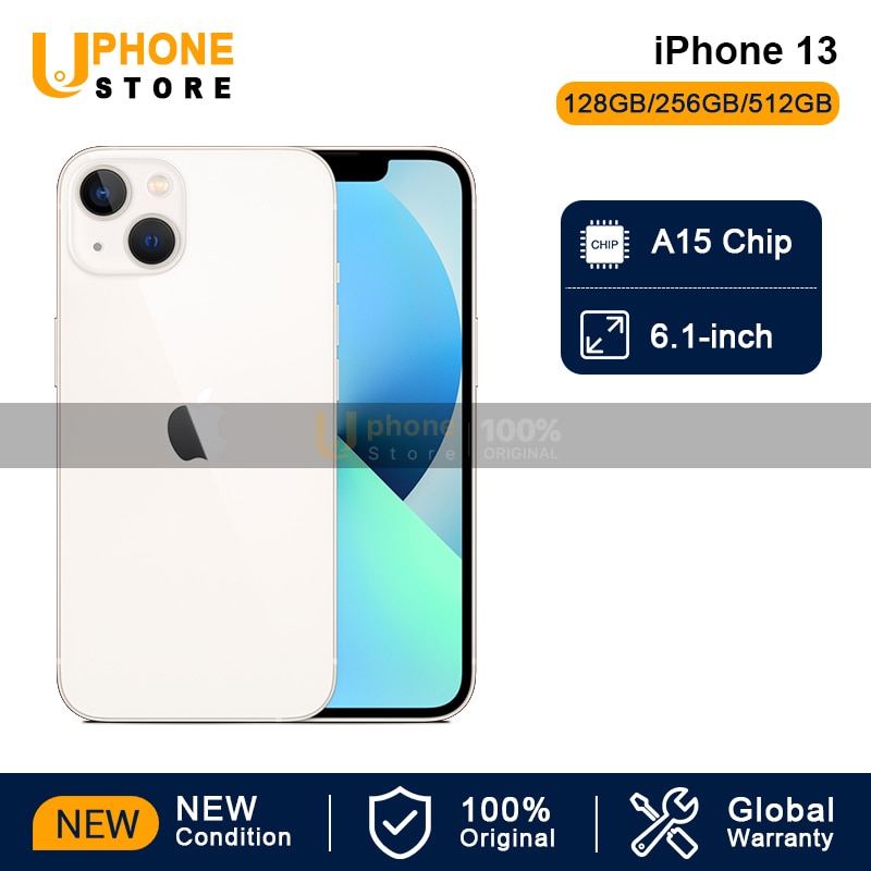 NEW Apple iPhone 13 5G Smartphone 4GB RAM 128GB / 256GB / 512GB ROM 6.1'' Super Retina XDR OLED Display iOS 15