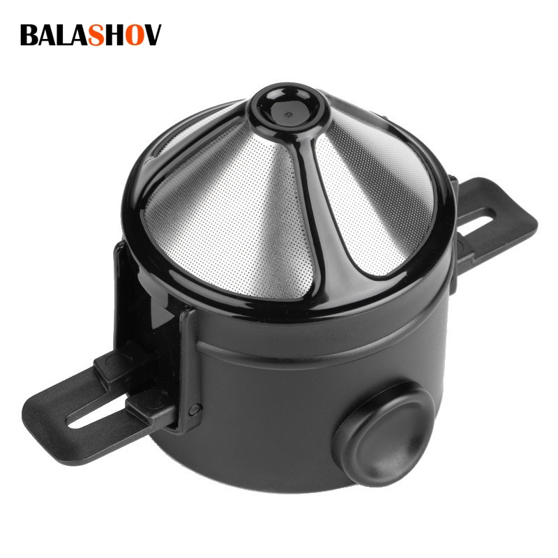 Coffee Filter Portable Stainless Steel Coffee Tea Funnel Reusable Tea Infuser Coffee Dripper Drip For Home Office Outdoor Travel