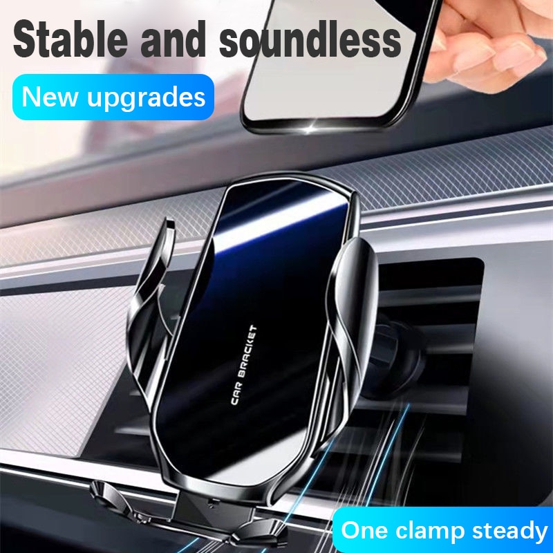 New mirror car mobile phone bracket car navigation gravity induction support clip-type air outlet vehicle bracket