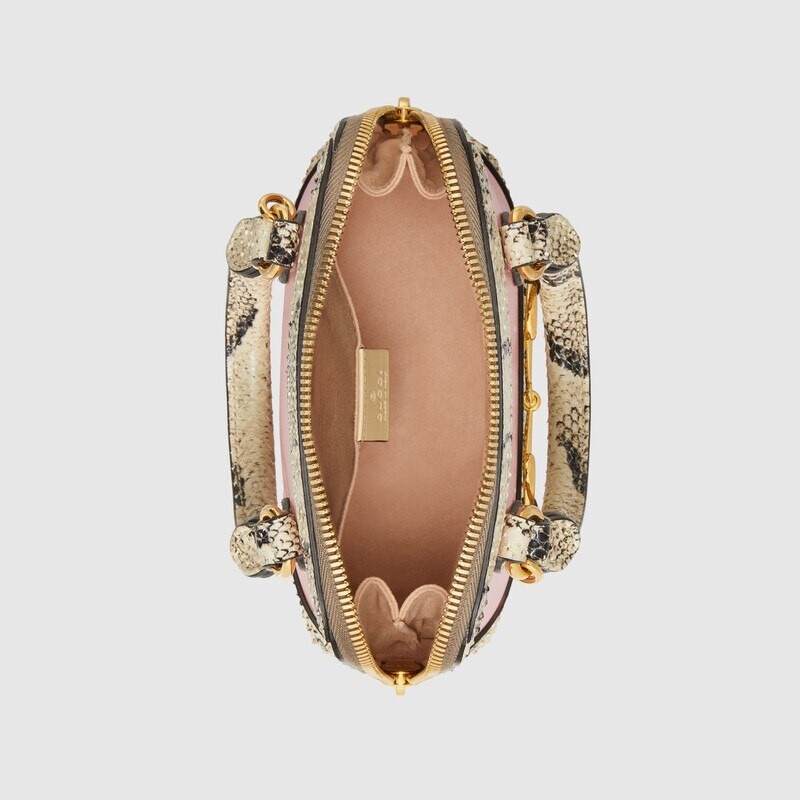 Gucci Horsebit 1955 series python leather mini handbag